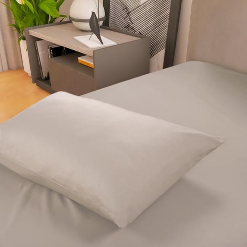 طقم شرشف قطن مفرد ونص مغاط - بيج غامق