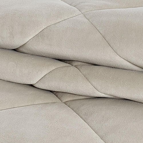 مفرش شتوي مزدوج مخمل فرو 6 قطع - جوانا -بيج فاتح