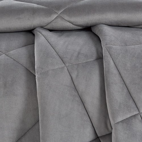 مفرش شتوي مزدوج مخمل فرو 6 قطع - جوانا -رمادي دخان...