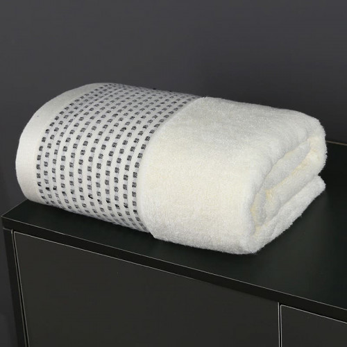 منشفة قطن بامبو مقاس وسط - أبيض