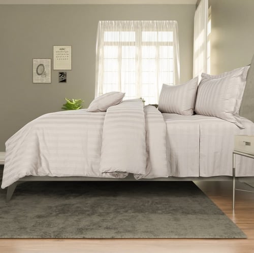 مفرش فندقي مفرد ونص حشوة متحركة - 5 قطع - أفيلين -...