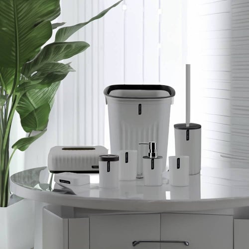 طقم اكسسوار حمام 8 قطع - مارتي - رمادي