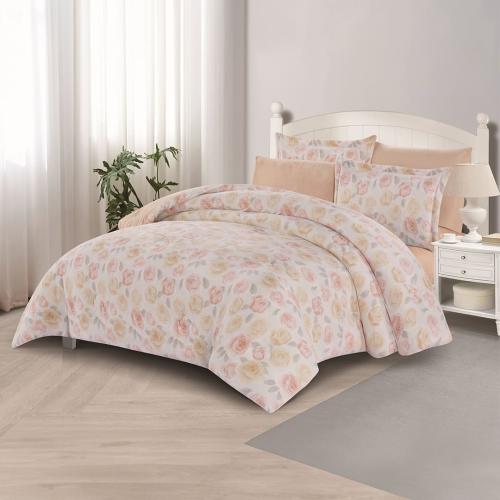 مفرش شتوي مخمل مفرد ونص 4 قطع - تالورا - رصاصي - ب...