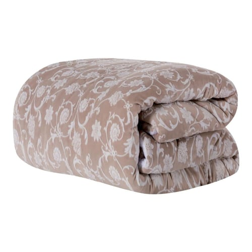 مفرش شتوي مزدوج مخمل فرو 6 قطع - اورنيلا - بيج غام...