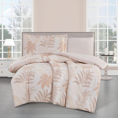 مفرش قطن صيفي مفرد ونص 4 قطع - فاليريا - كريمي - ر...