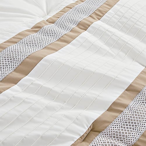 مفرش صيفي مزدوج مطرز فاخر 12 قطعة - لوسو - سكري