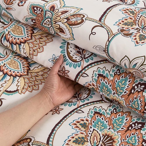 مفرش قطن صيفي مفرد ونص 4 قطع - فاليريا - كريمي - ب...