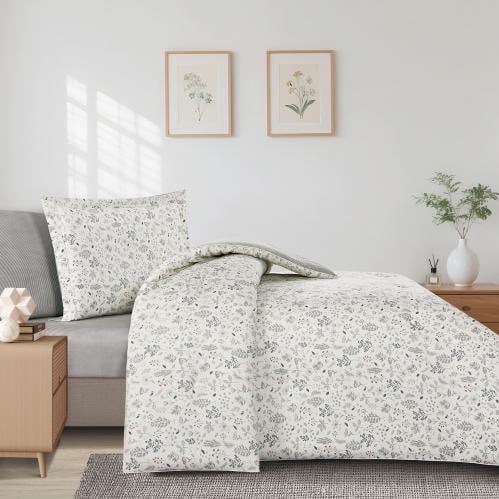 مفرش قطن صيفي مفرد ونص ٤ قطع - نولين - سكري - رماد...