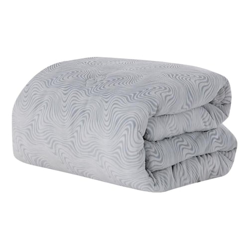 مفرش شتوي مخمل فرو مفرد ونص 4 قطع - موريل - أبيض ع...