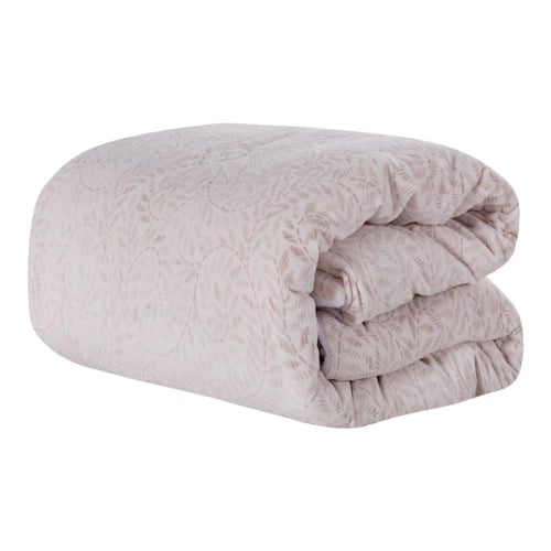 مفرش شتوي مزدوج مخمل فرو 6 قطع - اورنيلا - كريمي -...