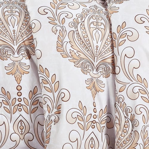 مفرش صيفي مفرد ونص وجهين 4 قطع - سيلون -ابيض - بيج