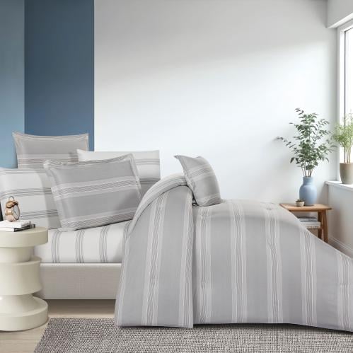 مفرش قطن صيفي مزدوج 8 قطع - زافيرا -رصاصي - اوف وا...