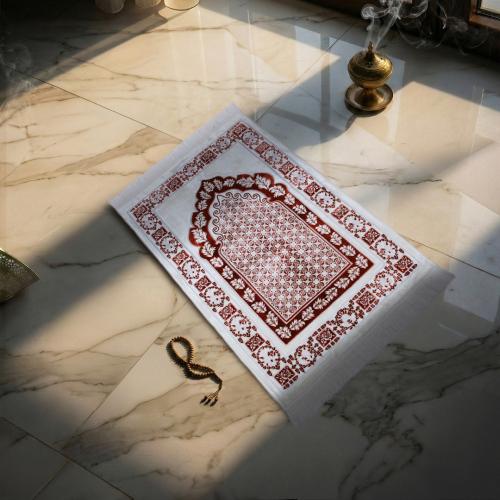 سجادة صلاة تركي اكريليك – سما - بني فاتح - سكري