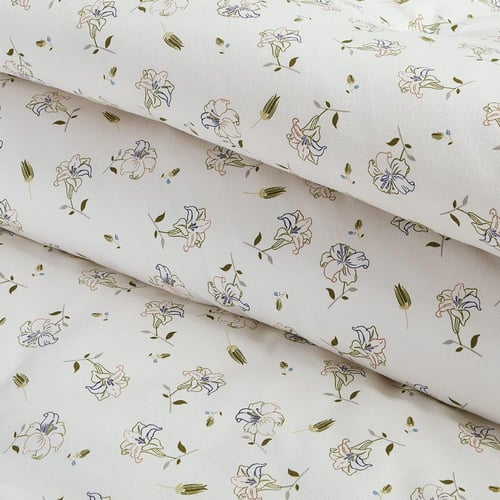 مفرش صيفي مفرد ونص 4 قطع - ليتون - أبيض - لحمي