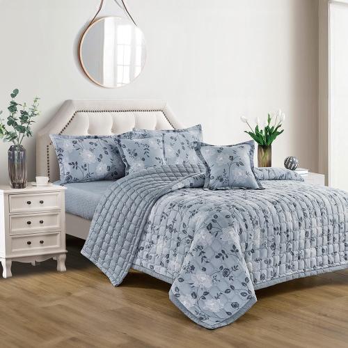 مفرش صيفي مزدوج مضغوط حشوة خفيفة 6 قطع - فاليري -...