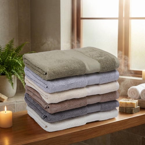 منشفة قطن - فيلوتشي- مقاس وسط - 140*70 - متعدد الأ...