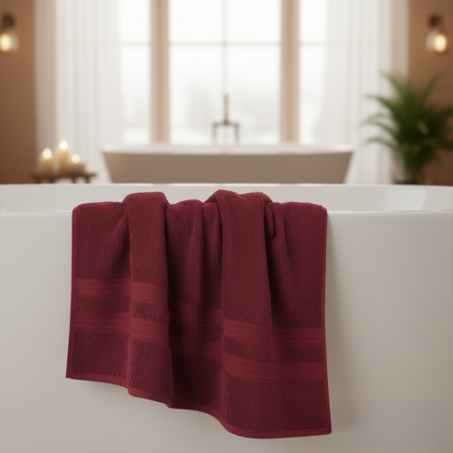 منشفة قطن - نيروفا - مقاس كبير - 100*180 - احمر