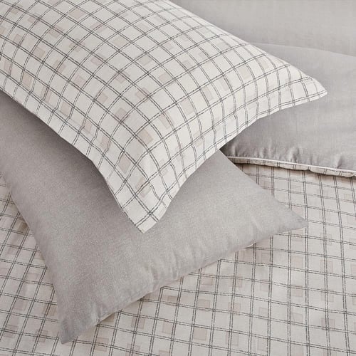 مفرش قطن صيفي مفرد ونص ٤ قطع - نولين -بيج - رمادي