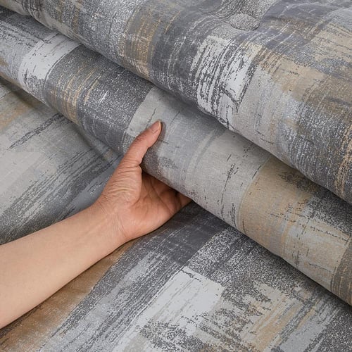 مفرش قطن صيفي مفرد ونص 4 قطع - فاليريا - رصاصي - ر...