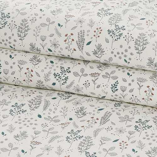 مفرش قطن صيفي مفرد ونص ٤ قطع - نولين - سكري - رماد...