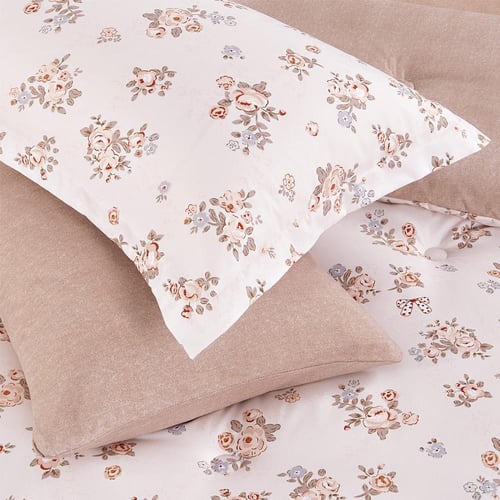 مفرش صيفي مفرد ونص 4 قطع - اليساندرا - كريمي - بيج