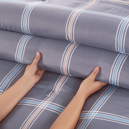 مفرش صيفي مفرد ونص 4 قطع - اليساندرا - رمادي - ابي...