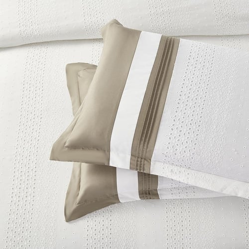 مفرش صيفي مزدوج مطرز مزين بالدانتيل 7 قطع - بولكير...