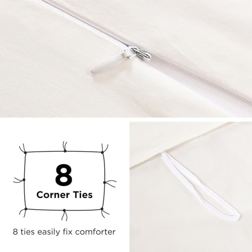 مفرش قطن مطرز حشوة متحركة صيفي مزدوج 9 قطع - لينوف...