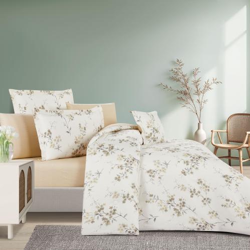 مفرش قطن صيفي مقاس كوين 8 قطع - نوفارين - سكري - ب...