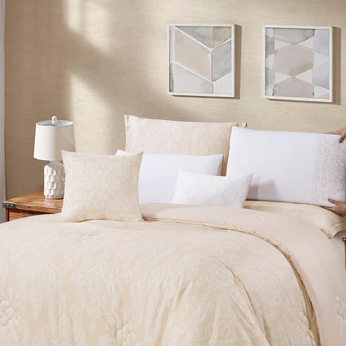 مفرش قطن عالي النعومة مزدوج 300 غرزه 8 قطع - ايليو...