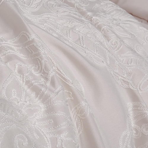 مفرش صيفي مزدوج مطرز 10 قطع - ريفال - كريمي