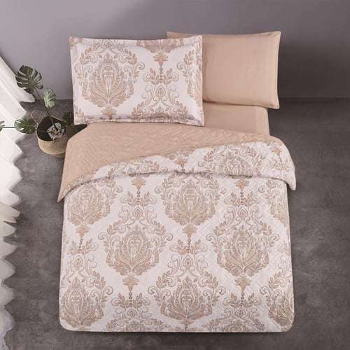 مفرش صيفي مفرد ونص حشوة مضغوطه 4 قطع - افروديت - ك...