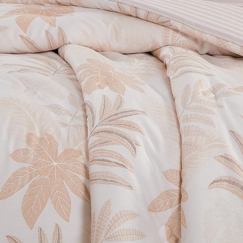 مفرش قطن صيفي مفرد ونص 4 قطع - فاليريا - كريمي - ر...