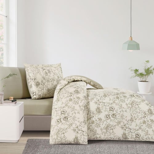 مفرش قطن صيفي مفرد ونص ٤ قطع - فاليريا -كريمي - زي...