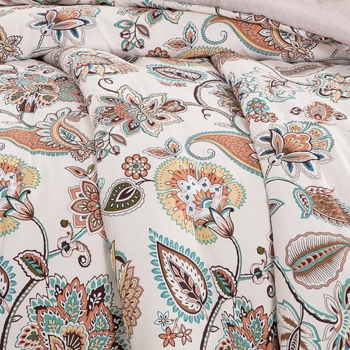 مفرش قطن صيفي مفرد ونص 4 قطع - فاليريا - كريمي - ب...