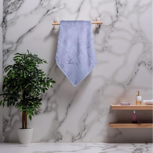 منشفة قطن أنيسكا مقاس 70*140 - أزرق ضبابي