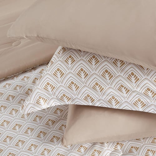 مفرش صيفي مزدوج وجهين 7 قطع - ماريتا - سكري-بيج