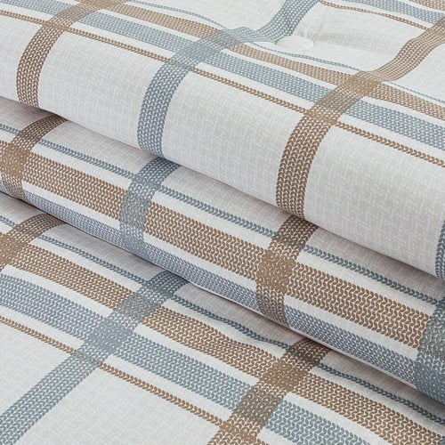 مفرش صيفي مفرد ونص 4 قطع - ليتون -كريمي - رصاصي غا...