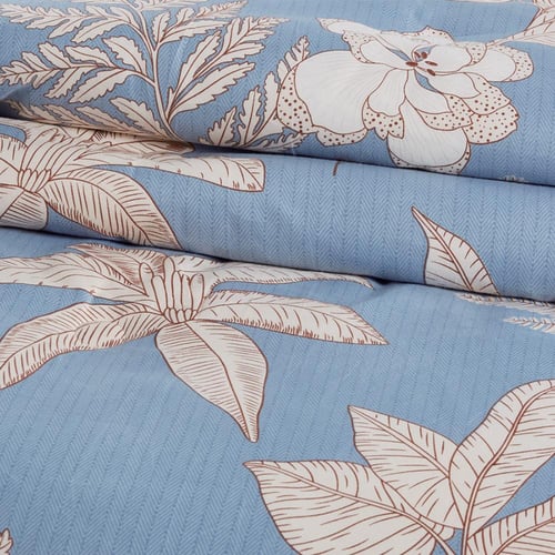 مفرش صيفي مفرد ونص 4 قطع - ليتون - أزرق - بيج