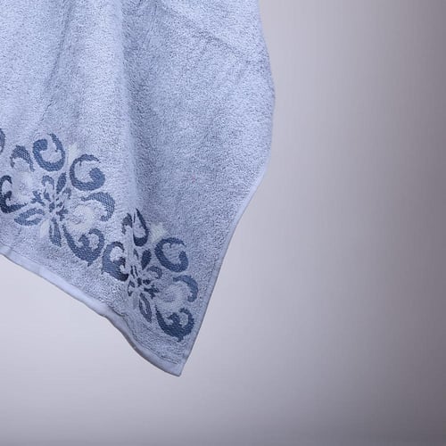 منشفة قطن سوليتا مقاس كبير 90*150 - أزرق ضبابي