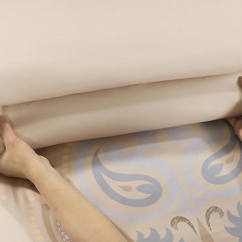 مفرش صيفي مزدوج 10 قطع - ريفيرا - بيج غامق