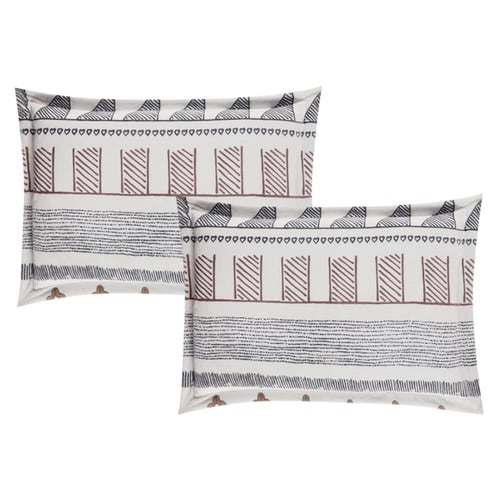 مفرش شتوي مزدوج مخمل 6 قطع - هيذر - أبيض - بني