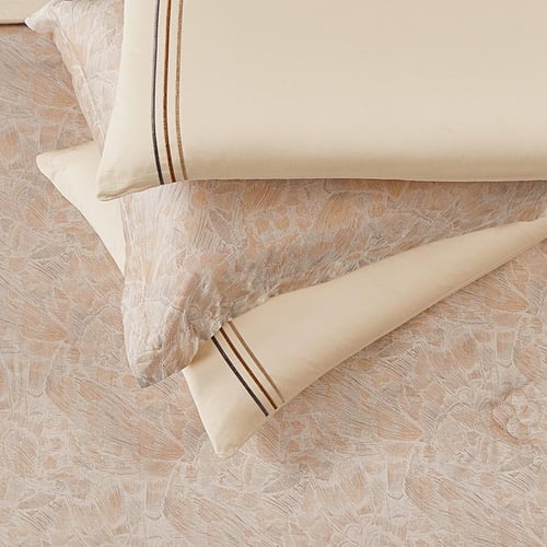 مفرش صيفي كوين تنسيل قطن 300 غرزة + مخدة هدية