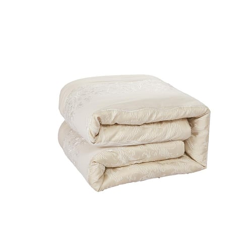 مفرش صيفي مزدوج جاكار 7 قطع مزين بالدانتيل - بيري...