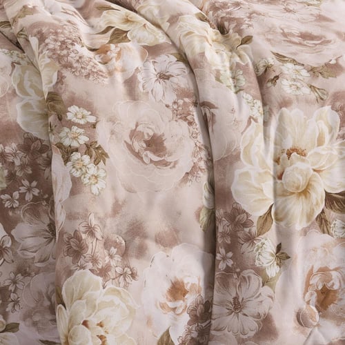 مفرش صيفي مفرد ونص 4 قطع - ليتون - بيج - رمادي غام...