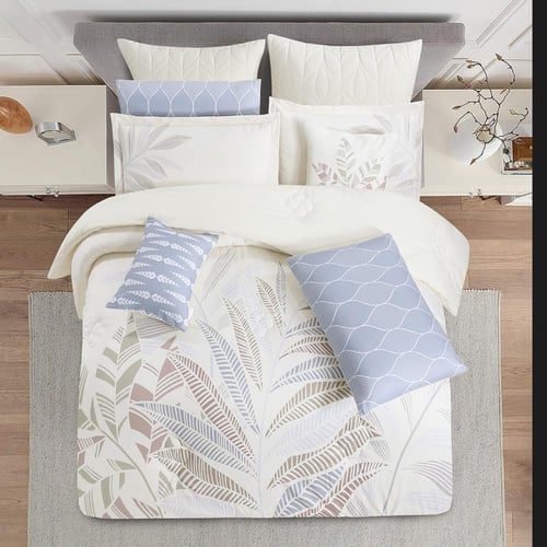 مفرش صيفي مزدوج 10 قطع - ريفيرا - سكري غامق