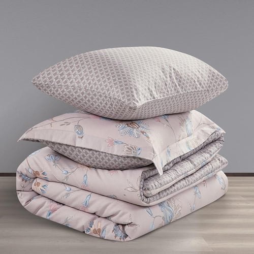 مفرش قطن صيفي مفرد ونص 4 قطع - فاليريا - بيج - رما...