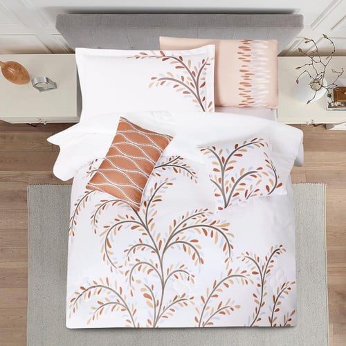 مفرش صيفي مفرد ونص 8 قطع - مارجو -ابيض