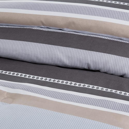 مفرش صيفي مفرد ونص 4 قطع - ليتون -رمادي غامق - رصا...