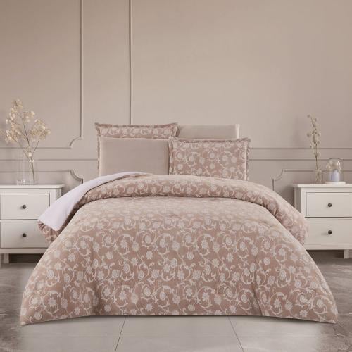 مفرش شتوي مزدوج مخمل فرو 6 قطع - اورنيلا - بيج غام...